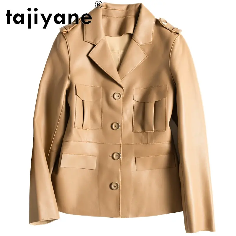 Tajiyane 2021 primavera outono geunine couro jaqueta feminina 100% casaco de pele carneiro roupas femininas cotocycle mujer chaqueta tn2815