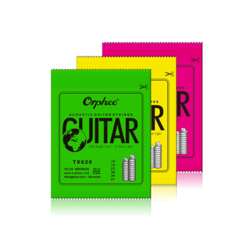 Cordas de guitarra acústica, Escolhas extra leves, TX620, TX630, TX640, conjunto 10