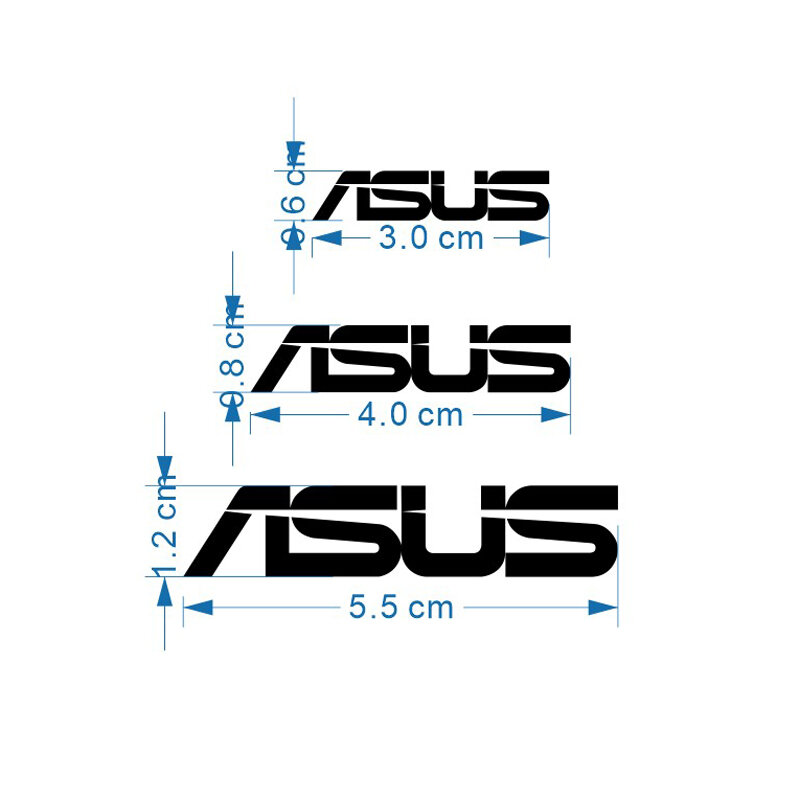 Высококачественная металлическая наклейка с логотипом ASUS, персонализированная декоративная металлическая наклейка для ноутбука «сделай сам»