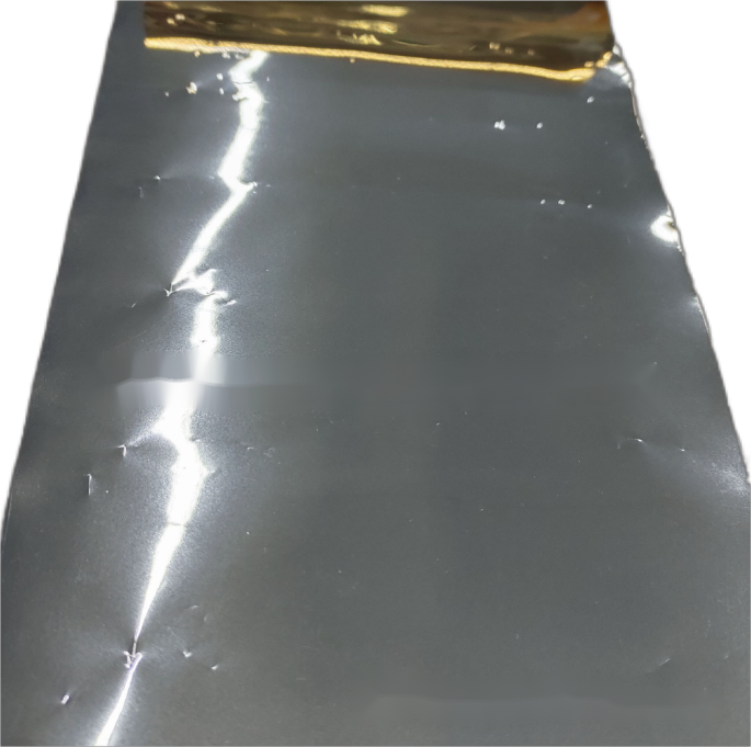 Single sided aluminum plated PET film aluminum layer 0.01 μ M thickness 38 μ M Silver