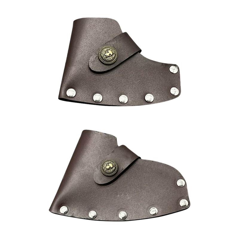 PU Leather Axe Bainha Capa Protetor Prático Portador Leve com Encaixe de Metal, Bainha de Cabeça para Caminhada Ferramenta de Camping
