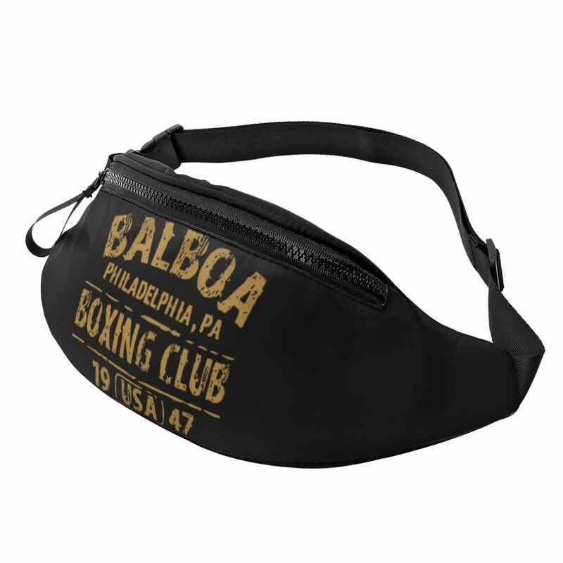 ถุงมือคลับมวย Balboa แนวร็อคกี้เอว1947สำหรับผู้ชายผู้หญิงกระเป๋าคาดเอวลำลอง