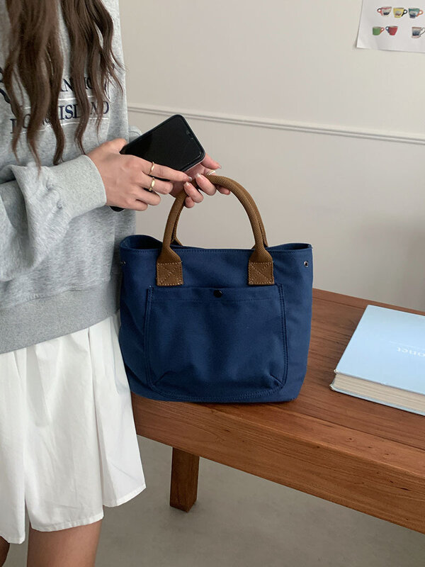 CGCBAG-Bolso de mano de lona para mujer, bolsa pequeña y sencilla de diseñador, marca de lujo, 2024