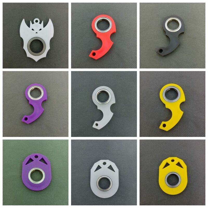 Relieve Boredom Keychain Fidget Spinner Light Trendy Anti-Anxiety Finger Fidget Ring Key Ring Light Weight Creative