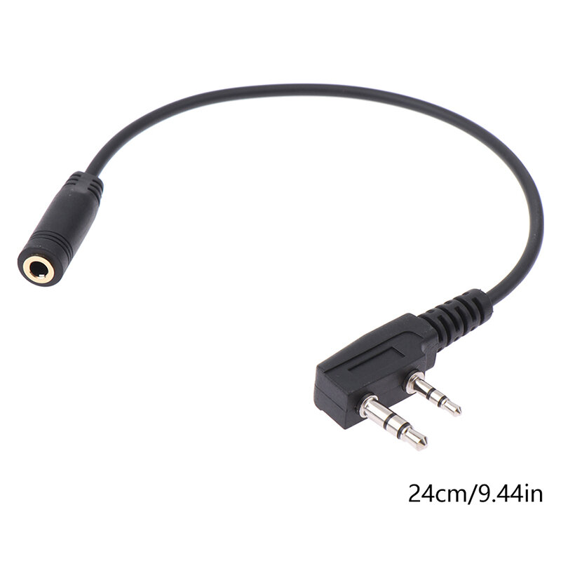 Kabel Transfer Earphone ponsel Audio wanita, 2 Pin K1 ke 3.5MM untuk TYT untuk UV5R 888S Headset adaptor