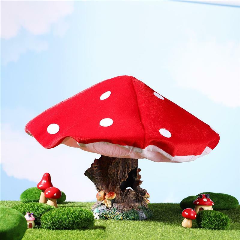 Mushroom Hat Costume Cosplay Party Plush Beret Red Decor Accessory Funnycap Hats Headwear Shaped Cartoon Cottagecore Caps