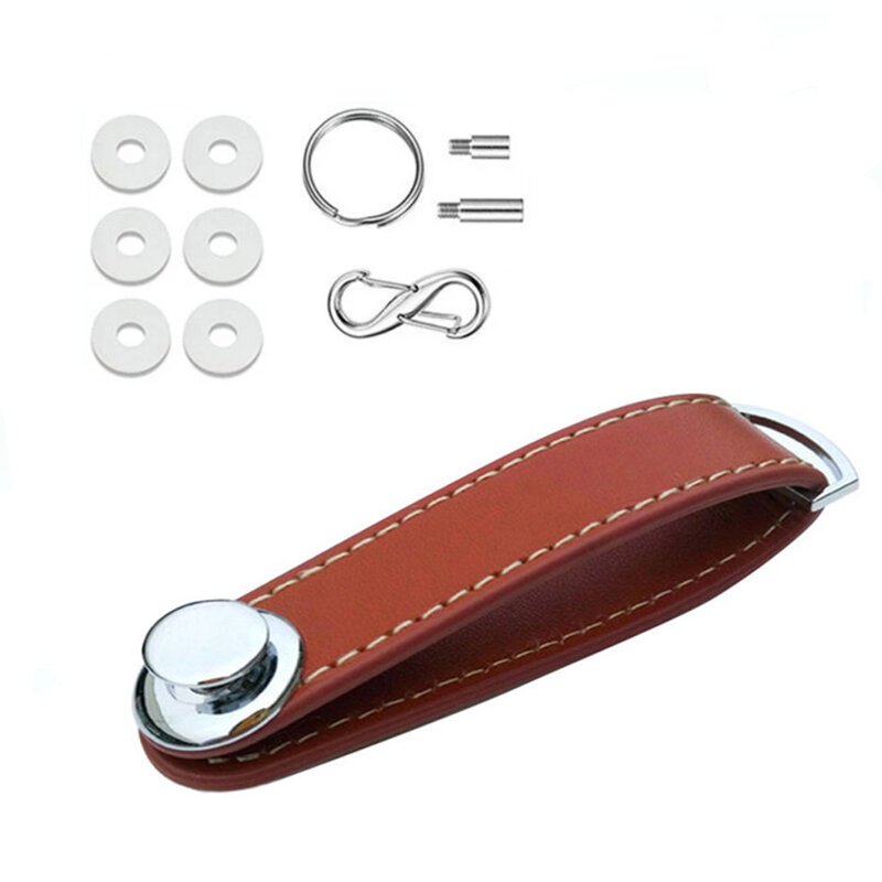 Car Key Pouch Bag Case Wallet Holder Chain Key Wallet Ring Collector Housekeeper Pocket Key Organizer Smart Leather Keychain