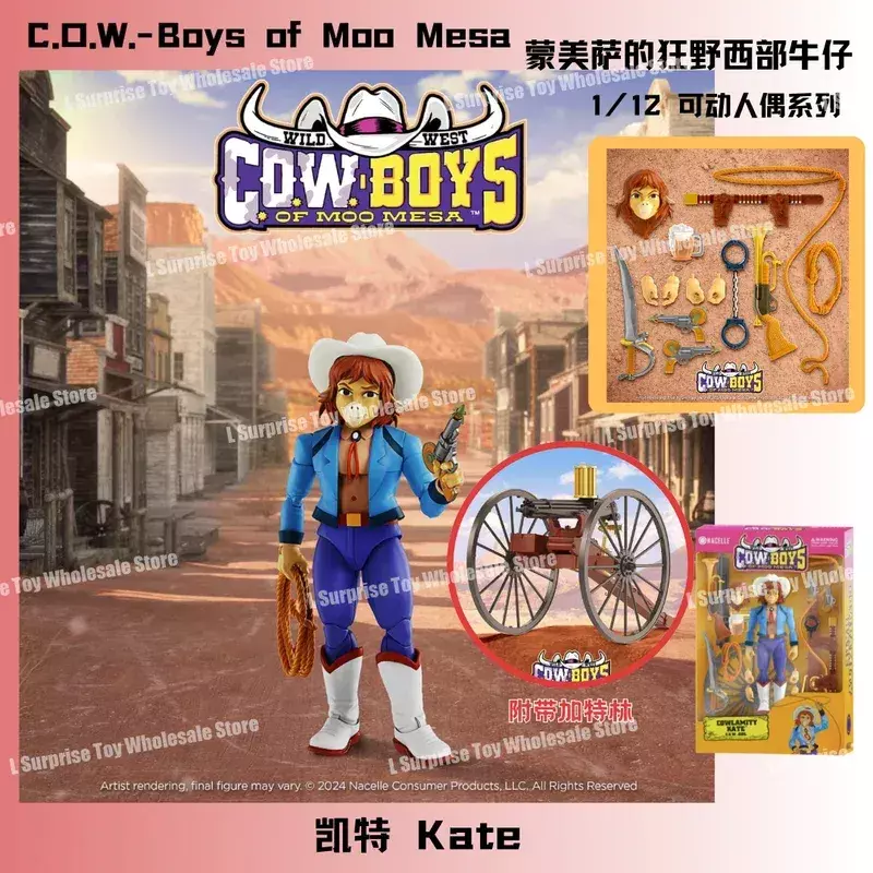 NACELLE-figura de acción de Anime Wild West C.O.W. Boys Of Moo Mesa CowBoys, Terror Bull, Kate Marshall Moo, juguetes de regalo, Original