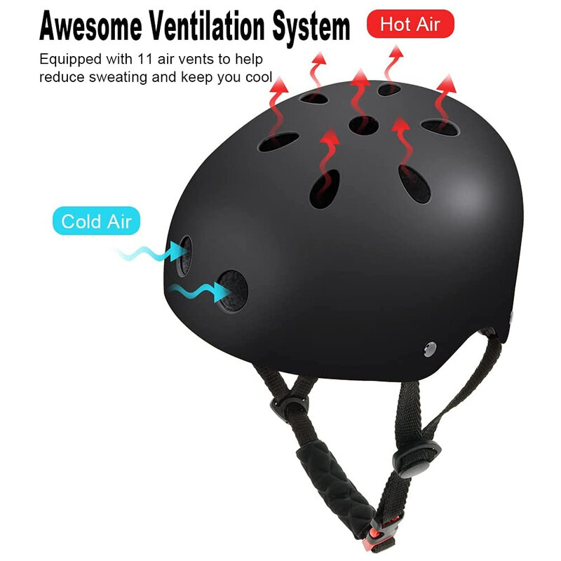 Capacete de bicicleta ajustável para menino e menina, 1 parte, capacete protetor esportivo, melhor para patinação, skate, bmx, ciclismo, juventude
