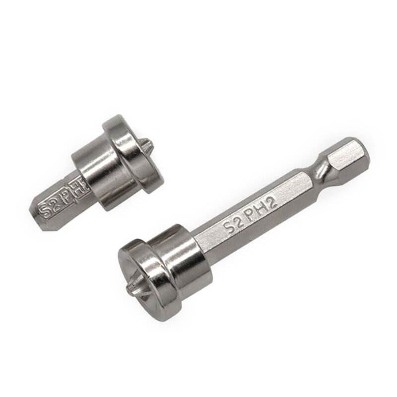 25/50 mm magnetischer PH2-Schraubendreherbit, sicheres Schraubenbefestigungswerkzeug für Heimwerker-Reparaturen, Bohren Drosphip
