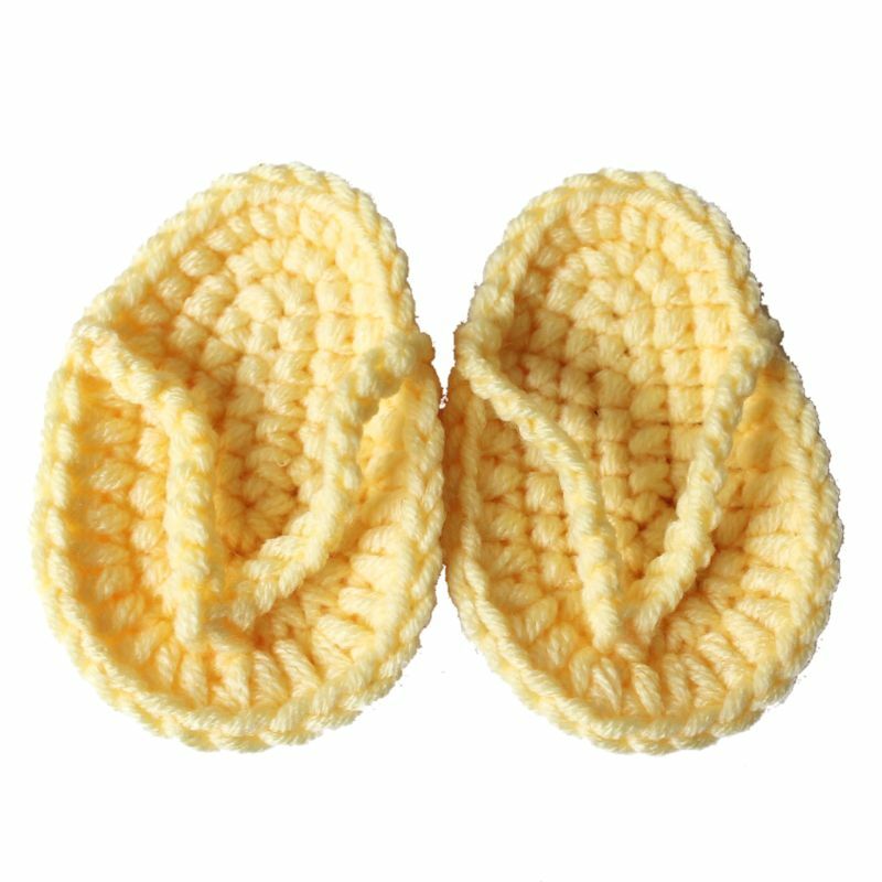 New Born Shooting Props Hand Crochet Mini Baby Slippers Baby Photo Props Newborn Fotografia Baby Photography Accessories