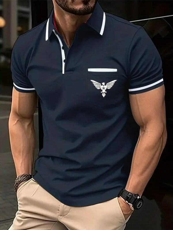 Koszulki Polo dla mężczyzn na co dzień Slim Fit męska koszulka Polo z krótkim rękawem nowa letnia moda męska nowa koszulka męska odzież