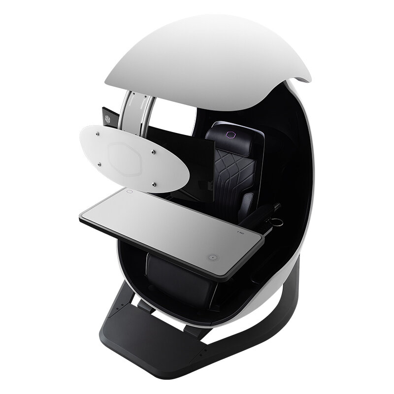Cooler Master-Cockpit multifuncional imersivo, cadeira de jogos com controle remoto, Orb X branco