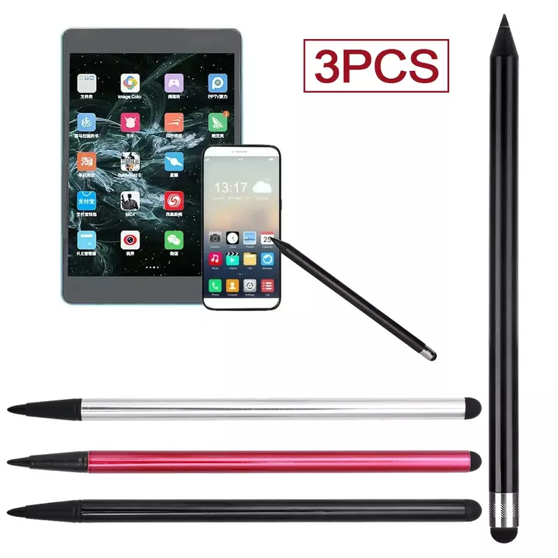 Lápiz óptico capacitivo para tableta y teléfono, bolígrafo Universal 2 en 1 para pantalla táctil, compatible con Iphone, Ipad, Samsung y portátil