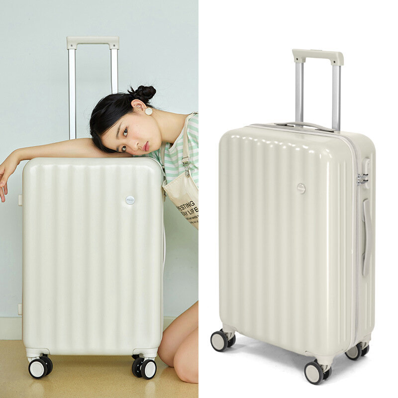 PLUENLI Luggage Universal Wheel Women's Trolley Case Men's Suitcase Carry-on Luggage Men's Leather Suitcase Fashion
