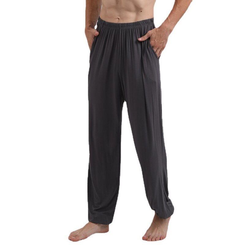140 kg bottoms de sono masculino primavera verão esportes yoga calças alta elastic lounge wear para calças de sono masculino plus size 5xl 6xl 7x