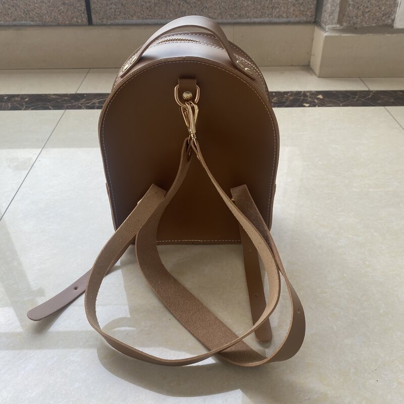 Nuova borsa per bambini moda PU zaino nome personalizzato Trendy tinta unita ragazzi e ragazze zaino Retro Mini Bag