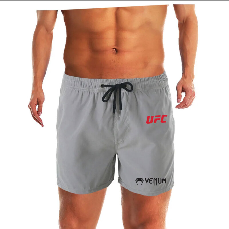 Pantalones cortos de playa para hombre, bañador transpirable de secado rápido para surf, motocicleta, boxeo, novedad de verano 2024