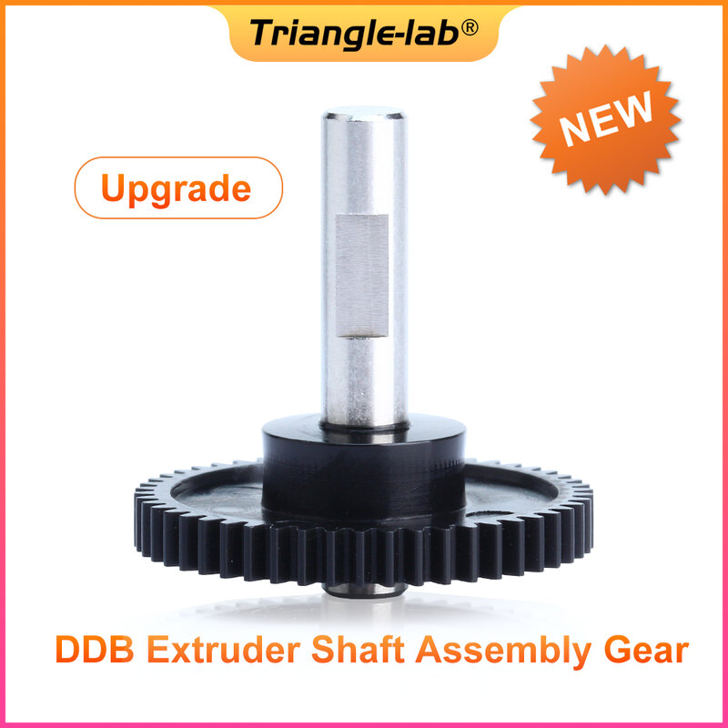 Trianglelab-DDB Extrusora Shaft Assembly Gear para Sherpa Extrusora, atualização Setscrew para 1.75/5.0 primário, impressora 3D