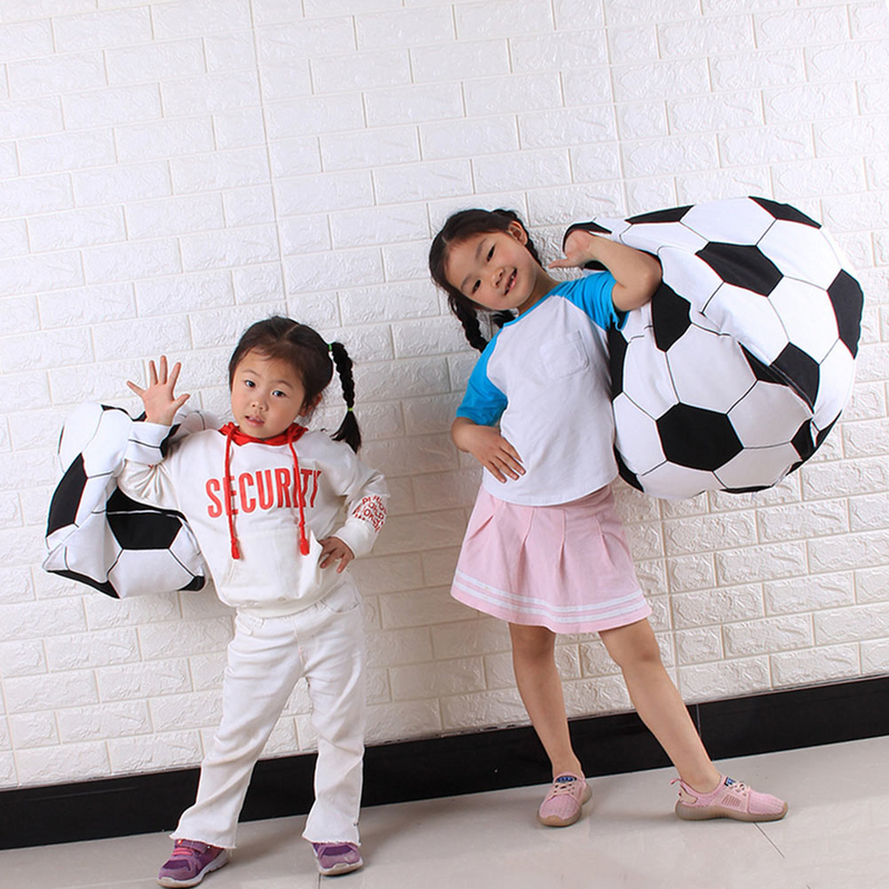 Football Storage Bag Kids Bean Chair Cover Stuffed Animal Toy Plush Beanbag Covers Polyester Organizing Infant