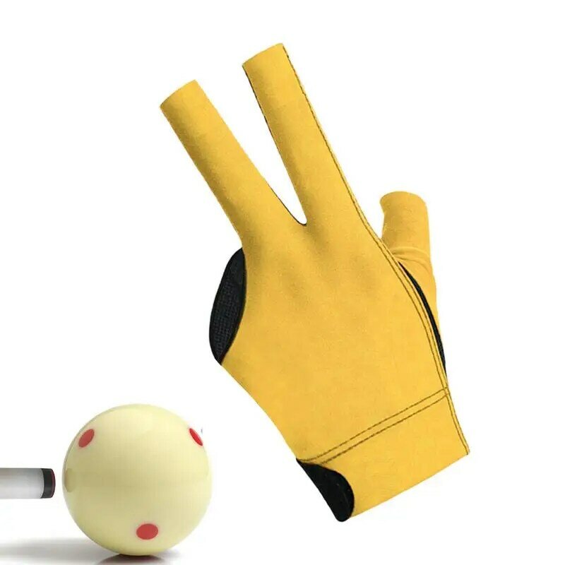 Guantes de billar de 3 dedos abiertos, guantes deportivos finos y antideslizantes, guantes de billar de alto estiramiento y transpirables