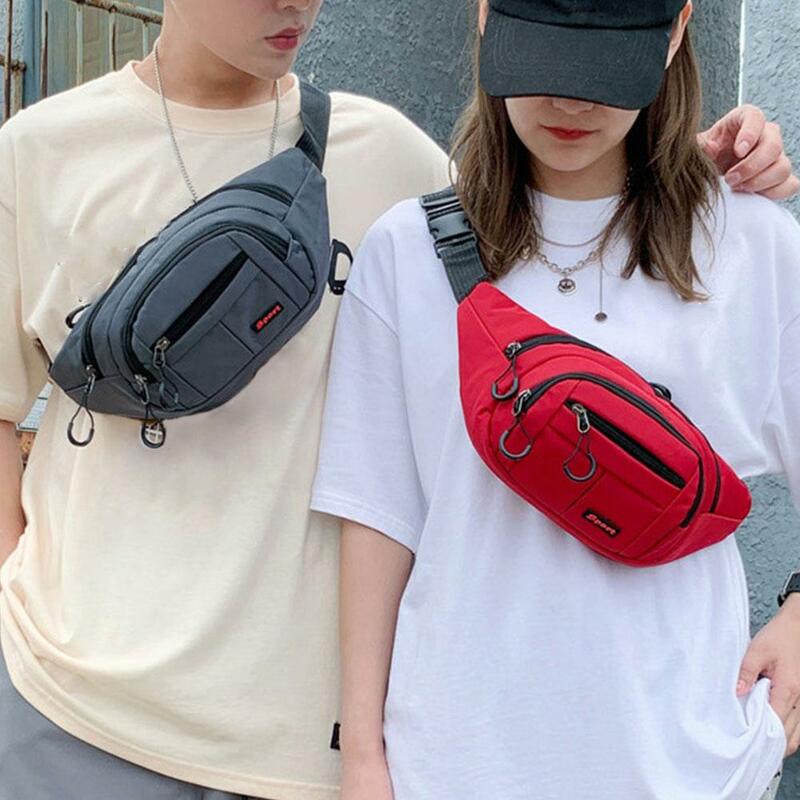 Marsupio borsa a tracolla sportiva moda donna nuovo zaino da donna petto in esecuzione Fitness borsa coreana versione ragazza moda R8I4