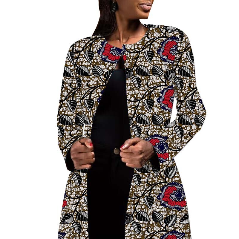 Nowość damska marynarka casualowa kurtka Ankara moda Orignal Design afrykański nadruk płaszcze kardigany krótka odzież wierzchnia