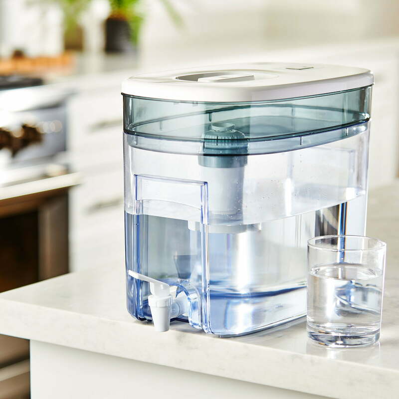 Pichet de filtre à eau précieux de grande valeur, sans BPA, capacité de 40 tasses, HS522, document blanc