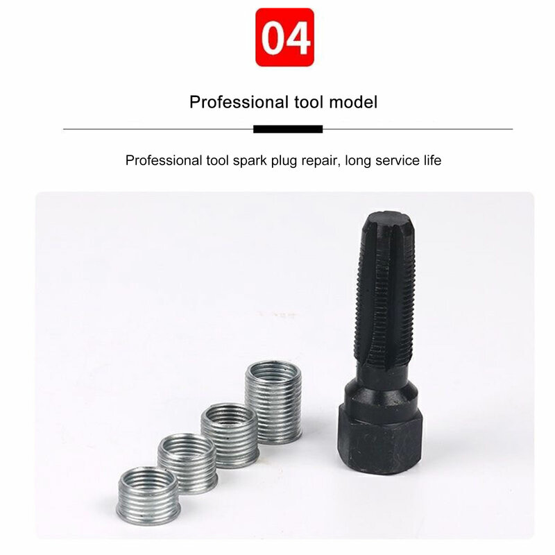 14mm Car Cylinder Head Tap Spark Plug Rethreading Helicoil Thread Repair Tool Kit Spark-plug Hole Sleeve for Repair Parts