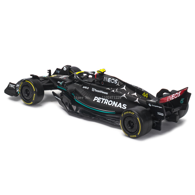 Bburago 1:43 Mercedes-AMG Petronas F1 W14ทีม2023 #44แฮมิลตัน #63ของเล่นโมเดลรถอัลลอยหล่อขึ้นรูป