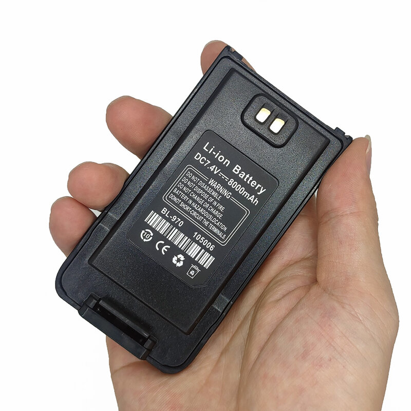 BAOFENG-Batería de UV-9R para walkie-talkie, 8000mAh, DC7.4V, 100% Original, Li-ion, solo compatible con UV9R, UV9Rplus, estilo de teclado naranja