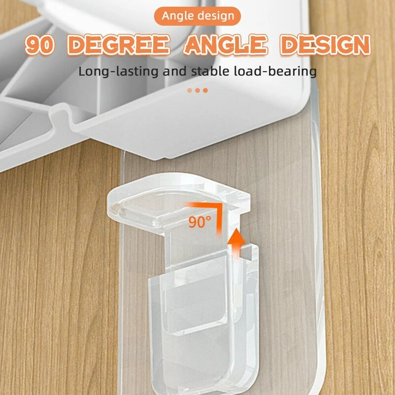 2/6/8/10/12  Shelf Support Adhesive Pegs Closet Partition Bracket Cabinet Support Clips Wall Hanger Sticker For Kitchen Bathroom