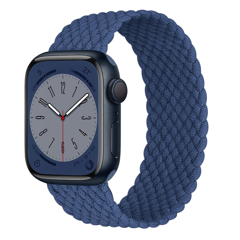 Плетеный ремешок для Apple Watch Band 40 мм 44 мм 45 мм 41 мм 42 мм 38 correa, нейлоновый браслет для iWatch series 3 5 SE 6 7 8 9 ultra 2 49 мм