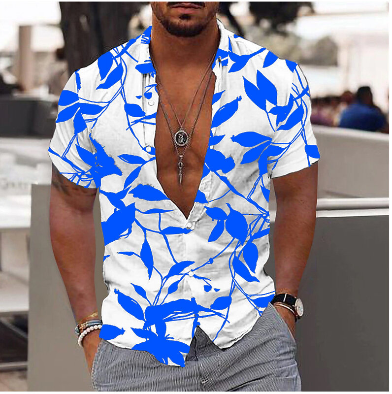 Повседневные рубашки в гавайском стиле для мужчин и женщин, летние рубашки с коротким рукавом, модные дорожные праздничные рубашки
