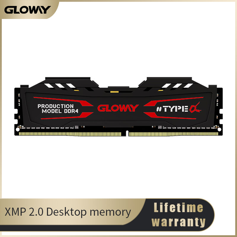 Gloway Memoria Ram Ddr4 16Gb 8Gb Type Α Geheugen 2666Mhz Ram Grijs & Wit 288pin Desktop Geheugen Voor Pc