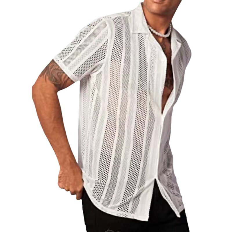 Абсолютная новинка, модная Высококачественная широко Применимая недорогая рубашка, мужская рубашка, тонкая дышащая Просвечивающая мужская рубашка