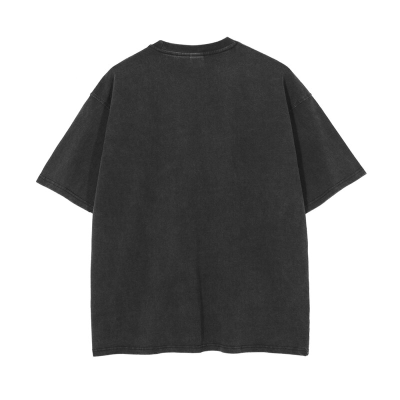 Kaus katun ekstra besar ukuran besar dicuci katun untuk pria wanita atasan estetika Musim Panas Streetwear Gotik Grunge