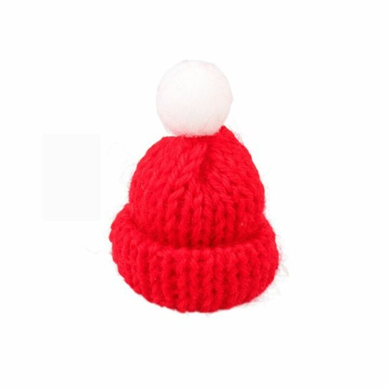 Soft 1:12 Doll Clothes Cap Neck Scarf Mini Xmas Dolls Hat Simulation Pretend Play Winter Doll Accessories Photographic Prop