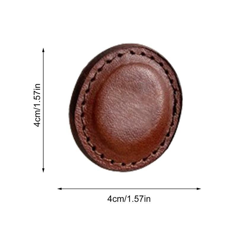 Vintage Leather Golf Ball Marker With Strong Magnetic Properties Round Golf Ball Position Marker Golf Training Equipment Gift