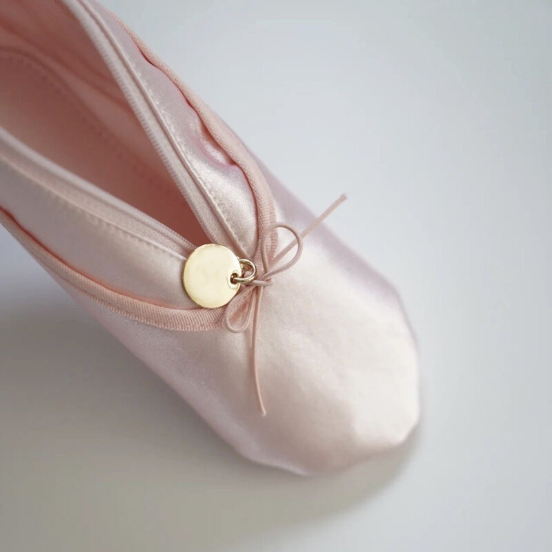 Sepatu balet kreatif desain hati gadis tas makeup alat tulis perempuan penyimpanan tempat pensil siswa