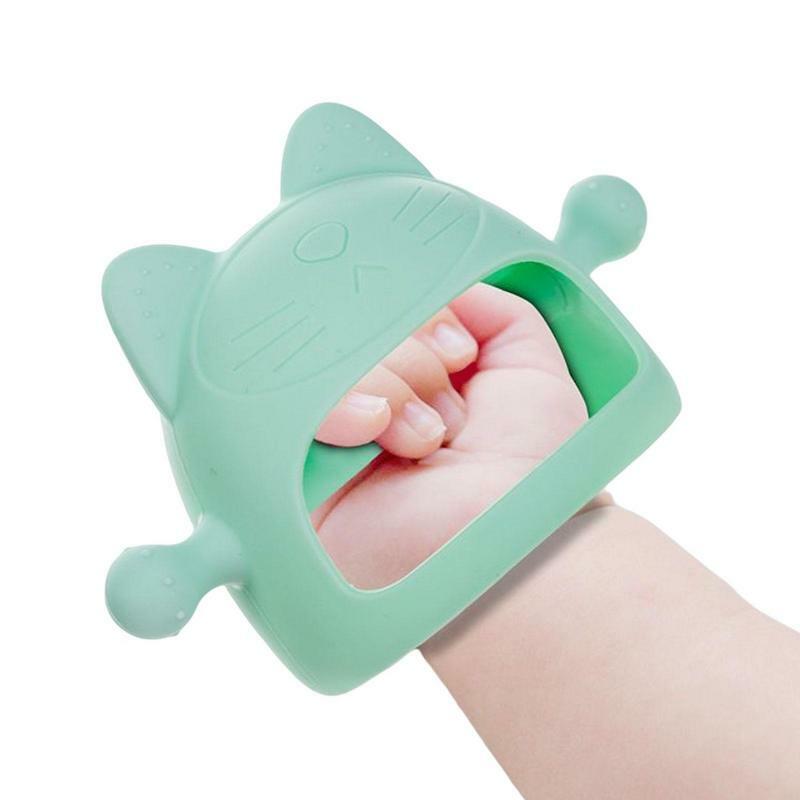 아기 실리콘 Teether 혁신적인 실리콘 고양이 Teether 아기는 아기 씹는 기능과 잡는 능력을 운동해야합니다