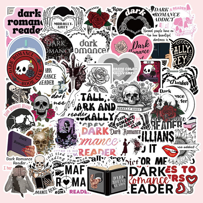 10/30/50Pcs cartoon Dark Romance Reader skull stickers Graffiti decalcomania impermeabile Laptop moto bagaglio Snowboard frigo