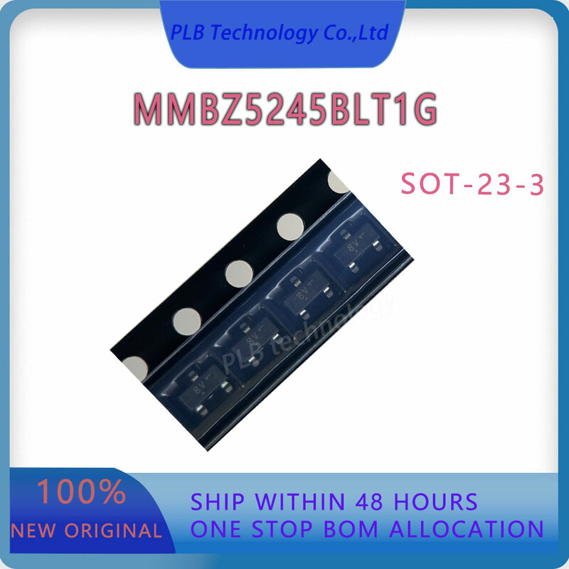 Chip Eletrônico IC Stock, MMBZ5245 Circuito Integrado, MMBZ5245BLT1G SOT-23, Diodos Zener, Novo, original