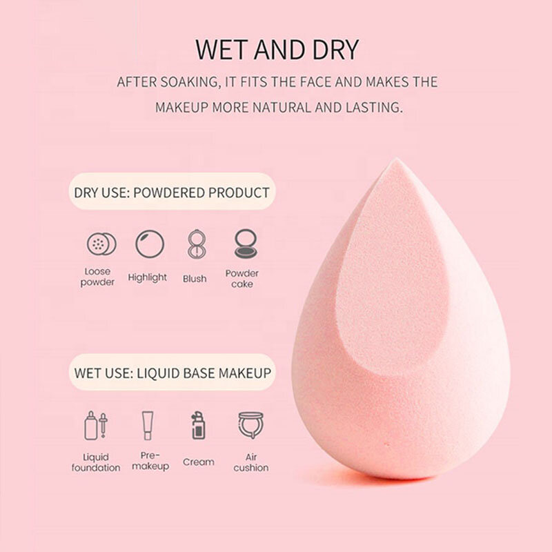 Packaging Private Label Makeup Sponge Foundation Latex Free
