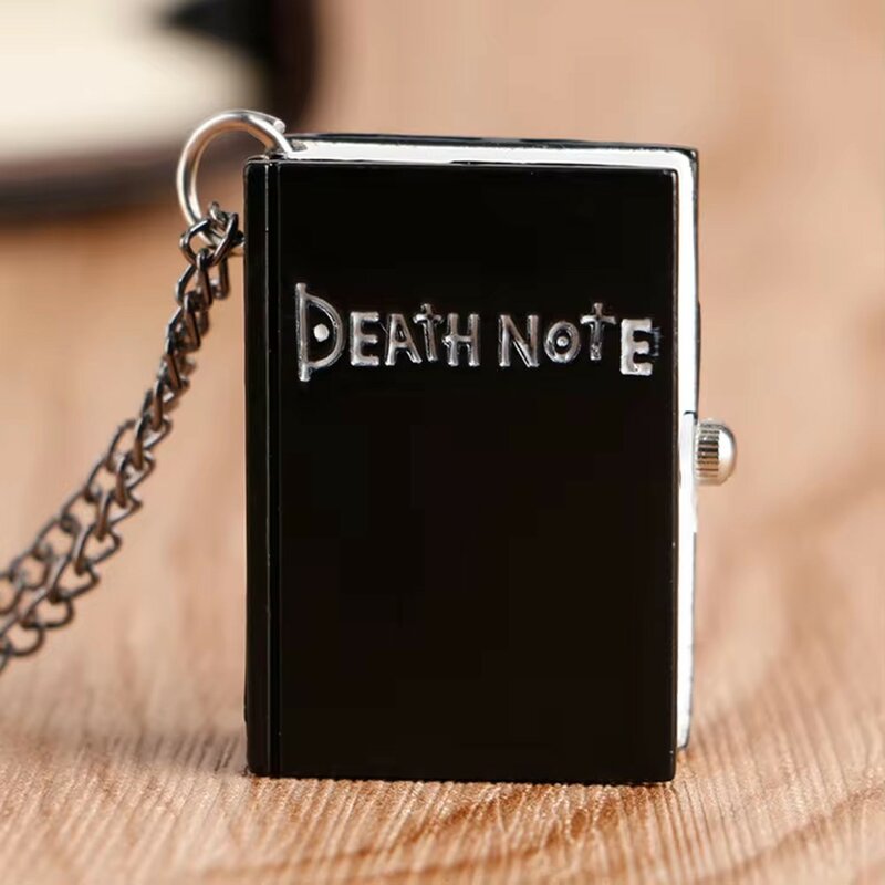 Reloj de bolsillo de cuarzo para hombres y mujeres, pulsera con colgante de cadena de collar antiguo de Anime japonés, Death Note Book