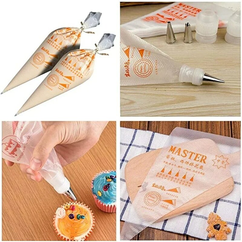 20/50/100pcs Disposable Pastry Bags Cake Whipped Cream Piping Bag for Cake Design Decorating Tools Kitchen Baking Accessories