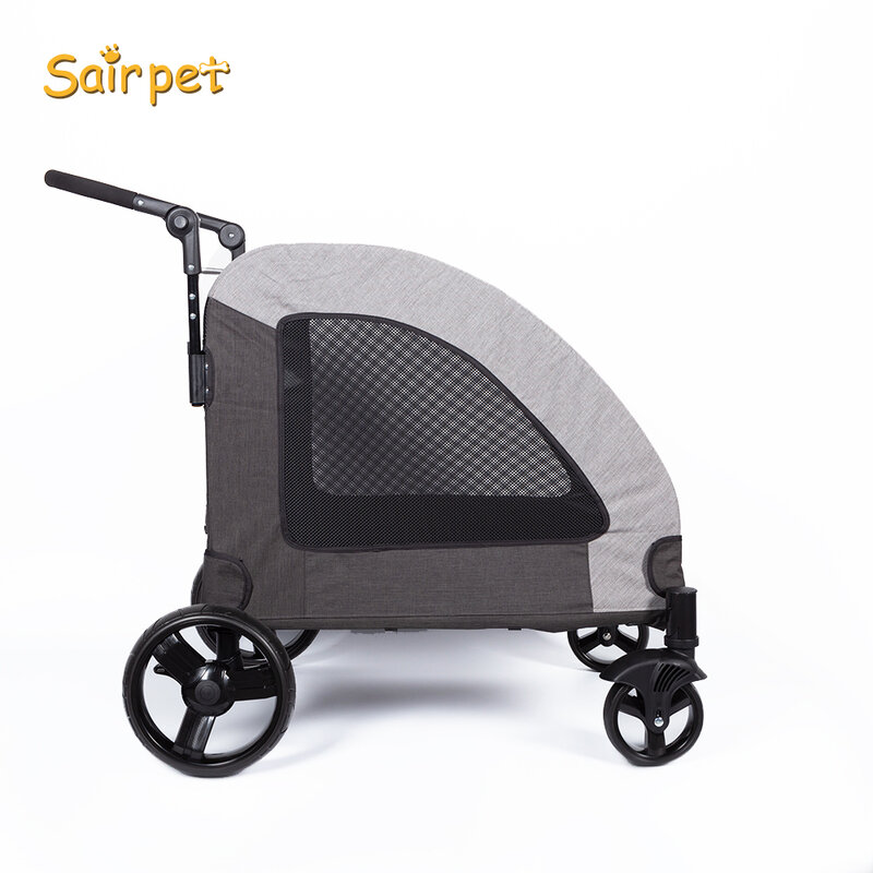 Pet 4 wheel folding Dog stroller  product luxury for animals dogs  large pet stroller factory wholesale high quality dog  buggy