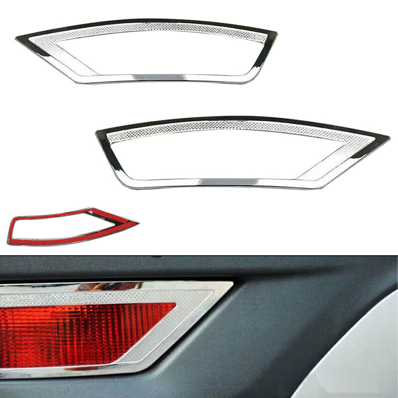 For Ford Escape/Kuga 2013-2019 Car Rear Fog Light Lamp Cover Trim Bumper Reflector Decoration Accessories For Ford EcoSport 2013