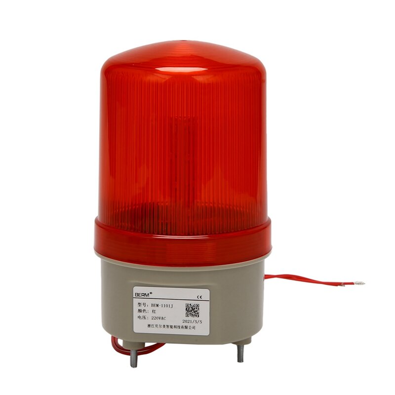 As ofertas superiores 5x industrial piscando a luz de alarme de som, BEM-1101J 220v vermelho conduziu a luz de advertência do sistema