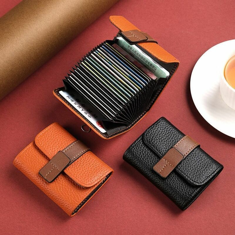 New Anti-theft ID Credit Card Holder Fashion Women's 18 Cards Slim PU Leather Pocket Case Purse Wallet bag for Women Men Female
